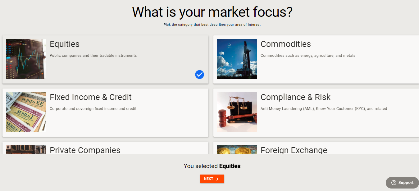 Market Focus Selection