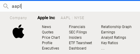 AAPL Menu