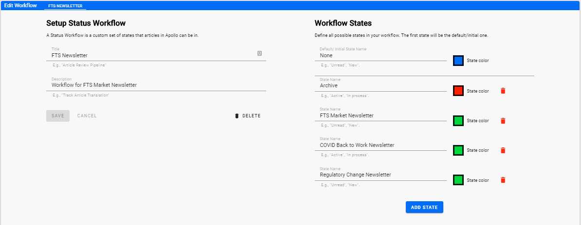 Workflow Editor