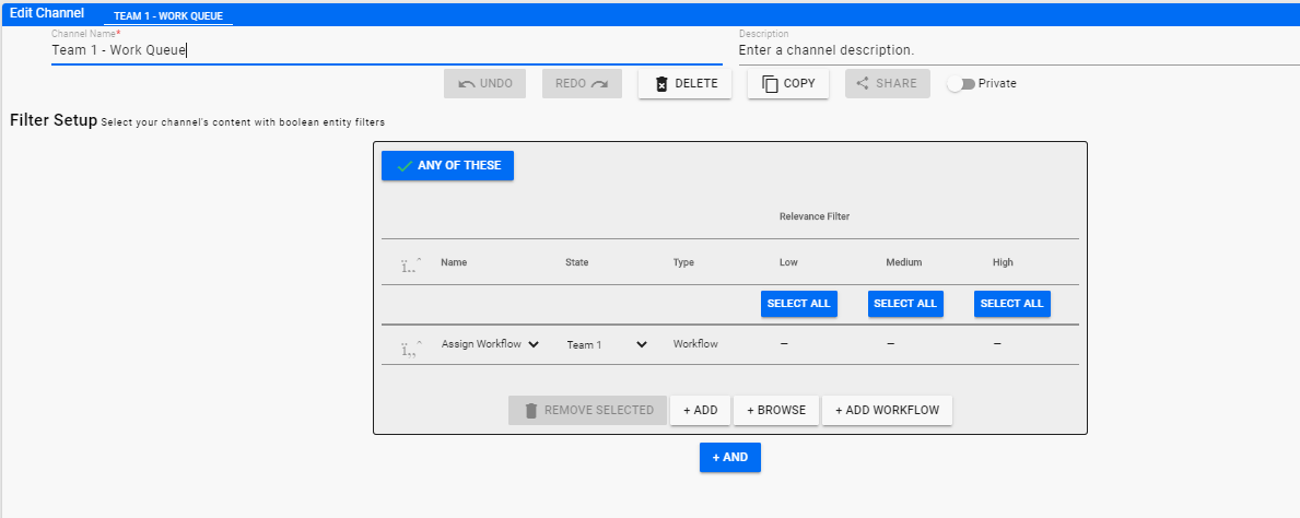 Workflow - Assigned Channel Definition