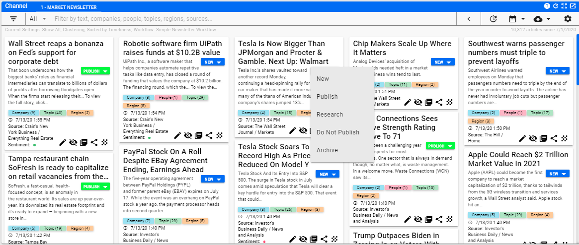 Newsletter Workflow Use